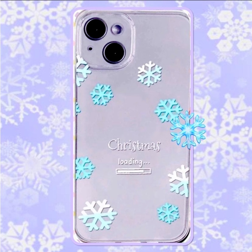 NEW iPhone 13 Clear Ombre Snowflake Case❄️